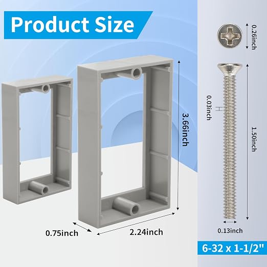Single Gang Receptacle Outlet Box Extenders 3/4" - Image 3