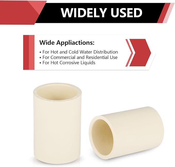 100 Pack EFIELD CPVC Coupling Adapter Fittings, - Image 6