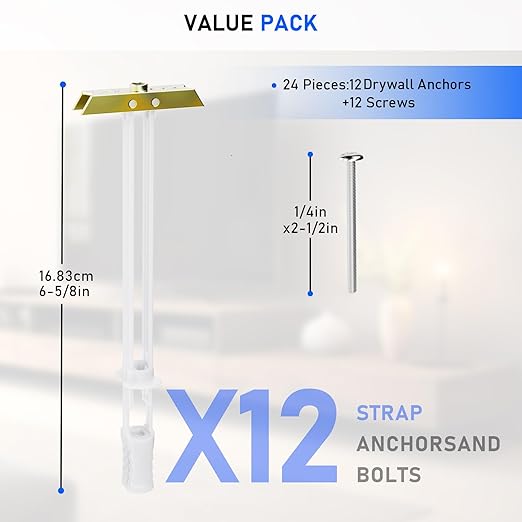 Drywall Anchor with Included Bolts - Image 2
