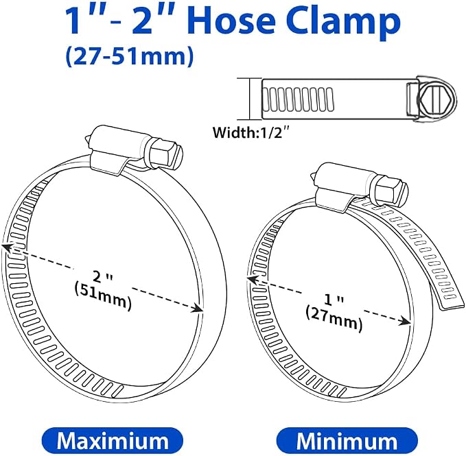 Hose Clamp, Stainless Steel Hose Clamps - Image 2