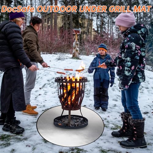 DocSafe 36" Round Fire Pit Mat for Solo Stove Bonfire, 4-Layer Double-Sided - Image 6