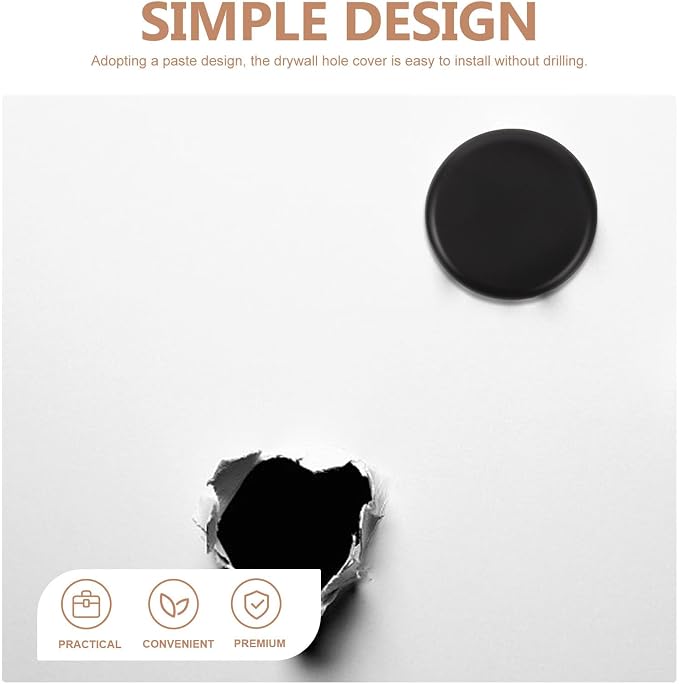 Zerodeko 2pcs Wall Hole Decorative Covers 2.4 Inch Round Abs Plastic Wall Hole - Image 3