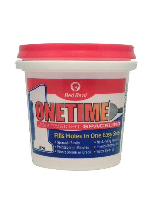 Red Devil 0542 ONETIME Lightweight Spackle Wall Repair, Spackling by RedDevil