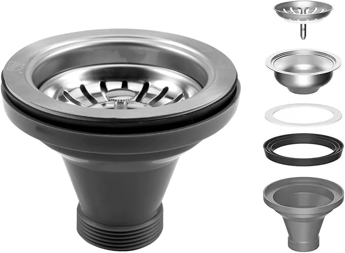 3-1/2'' Kitchen Sink Drain Kit by QruiLanTu