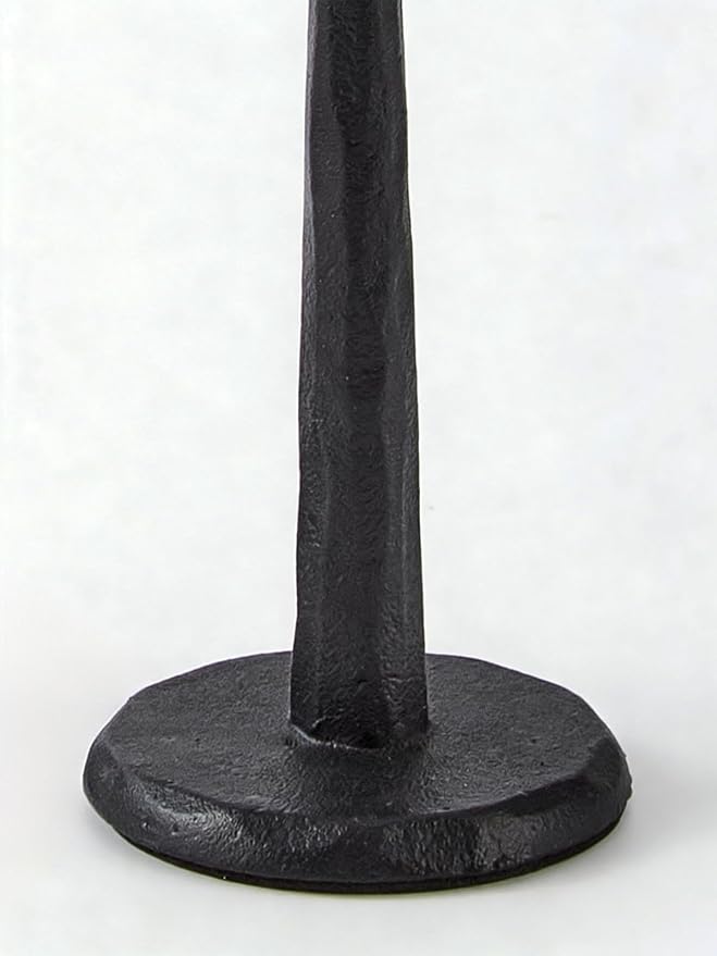 Black Iron Taper Candle Holder Set of 3, Heavy Wrought Iron Candlestick Holders - Image 9