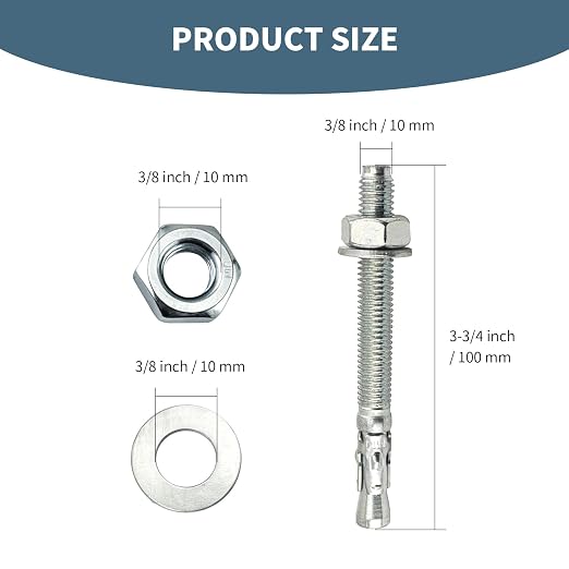 3/8" x 3-3/4"Wedge Anchors - Image 2