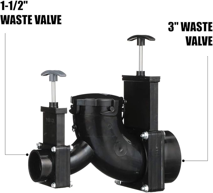 Valterra Ell Double Rotating Valve, Mess-Free Waste Valve - Image 3