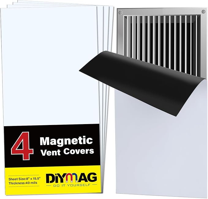 DIYMAG Magnetic Vent Covers-8" x 15.5", 4 Pack Vents Cover by DIYMAG
