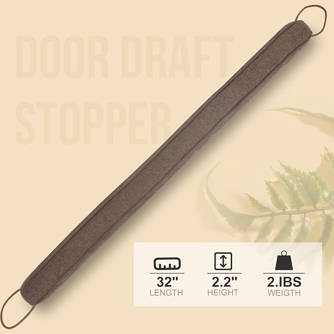 38" Weighted Draft Stopper for Bottom of Doors and Windows, Heavy Duty Sound - Image 6