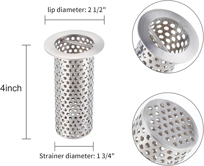 Commercial Floor Drain Strainer, 316 Stainless Steel 2" x 4" - Image 2