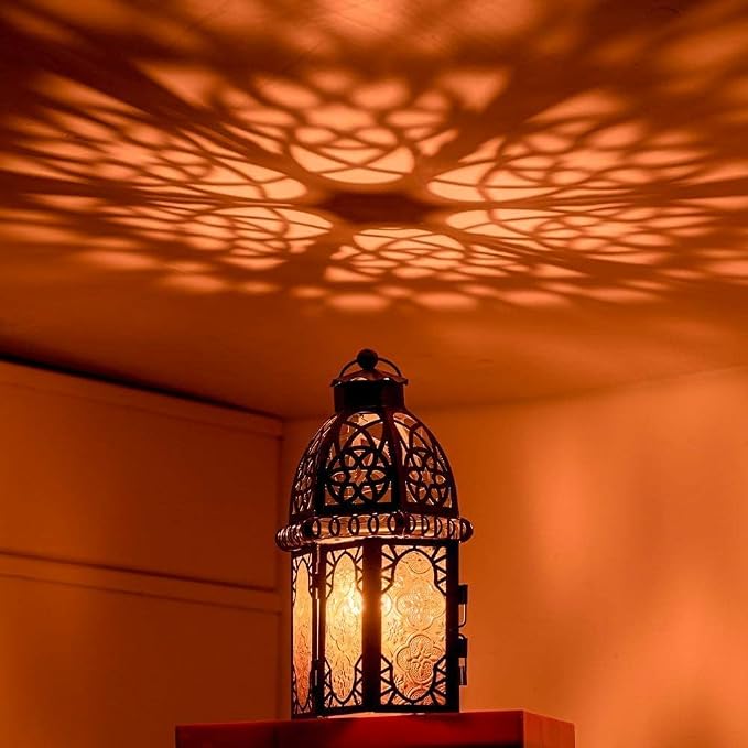NEEDOMO Set of 2 Hanging Moroccan Lantern, 12.8'' Vintage Candle Holder - Image 4