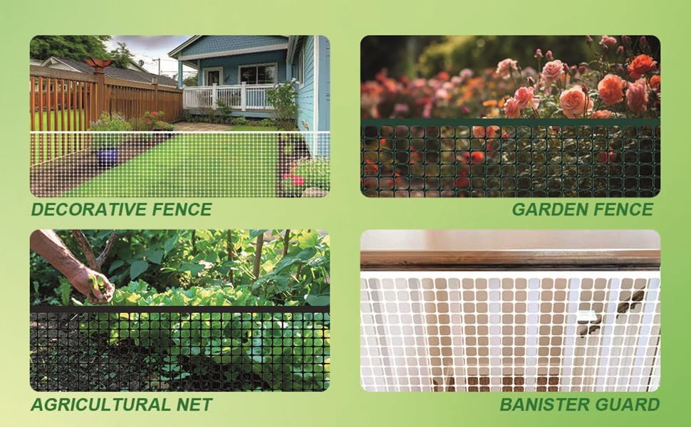 PotatoLife Black Plastic Garden Fence, Hardware Mesh - Image 5