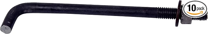 Hillman Anchor Bolt L-Shaped Plain Steel Structural Concrete 3/4" x 16" Gray – by Hillman