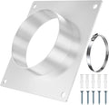 4 Inch Duct Connector Flange, Galvanized Steel Dryer Vent Connector by Home