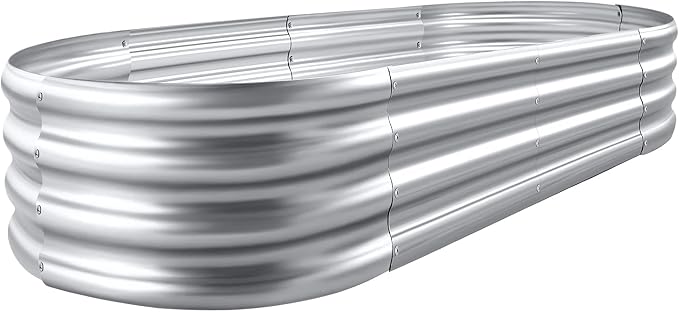 Land Guard Galvanized Raised Garden Bed Kit, 6×3×1ft Raised Garden Boxes Outdoor by LandGuard