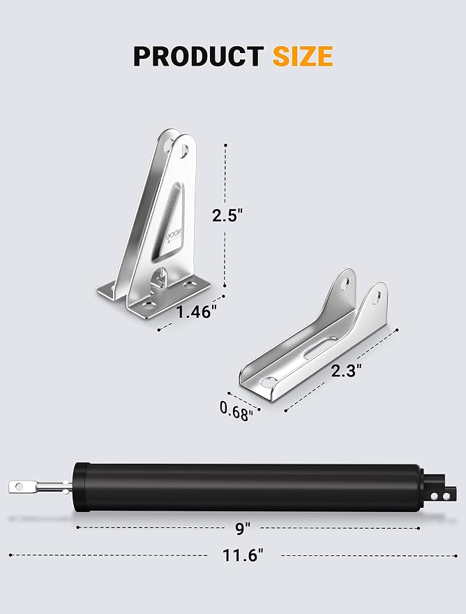 Black Storm Door Closer, Pneumatic Screen Door Closer - Image 2