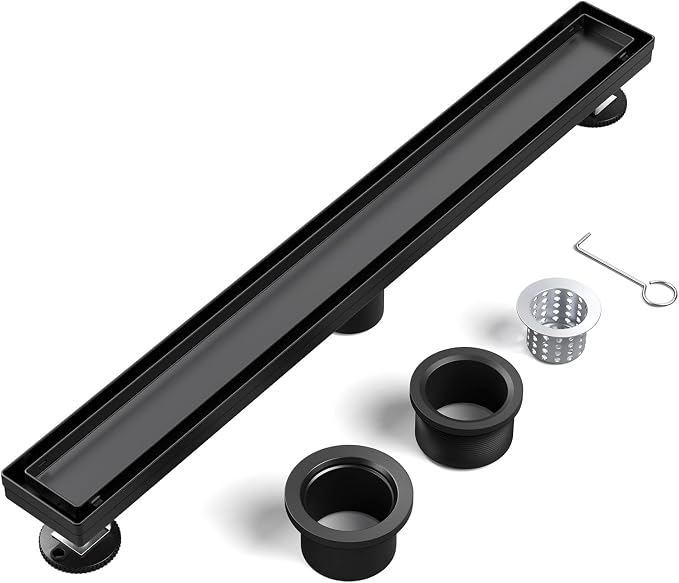 EXF Linear Shower Drain 34 Inch Matte Black by EXF