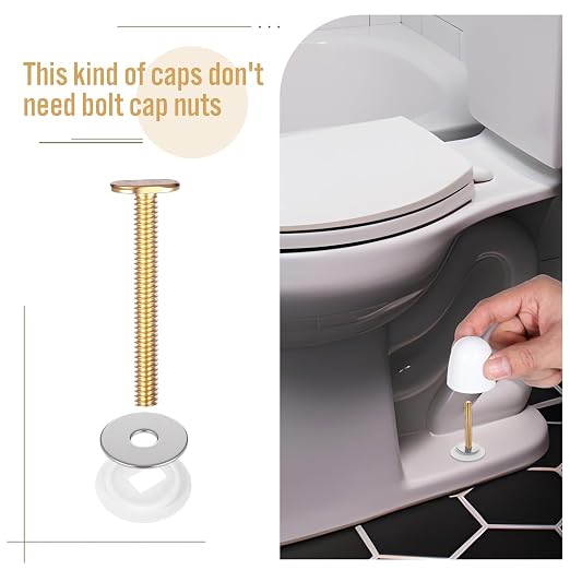 2 PCS Toilet Floor Bolts and Caps Closet, Universal Toilet Bowl to Floors Bolt - Image 5
