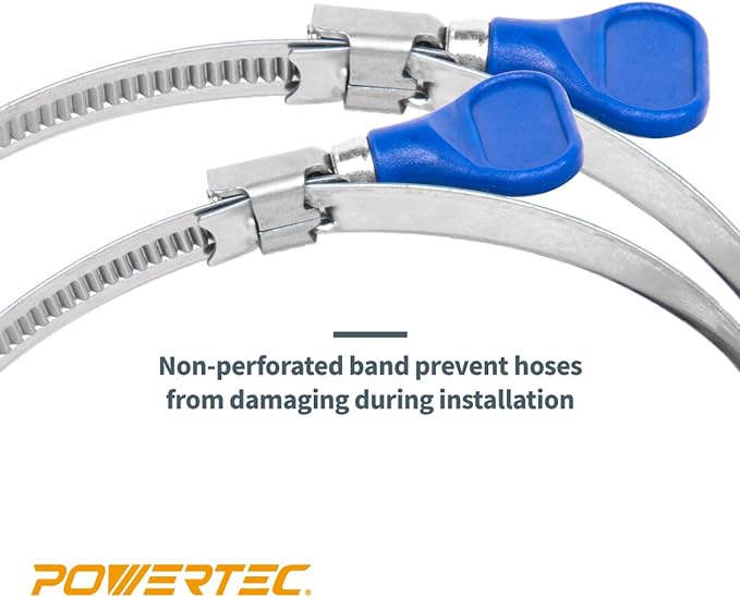 POWERTEC 70127-P3 2-1/2 Inch Key Hose Clamp, Thumb Screw Key Adjustable - Image 3
