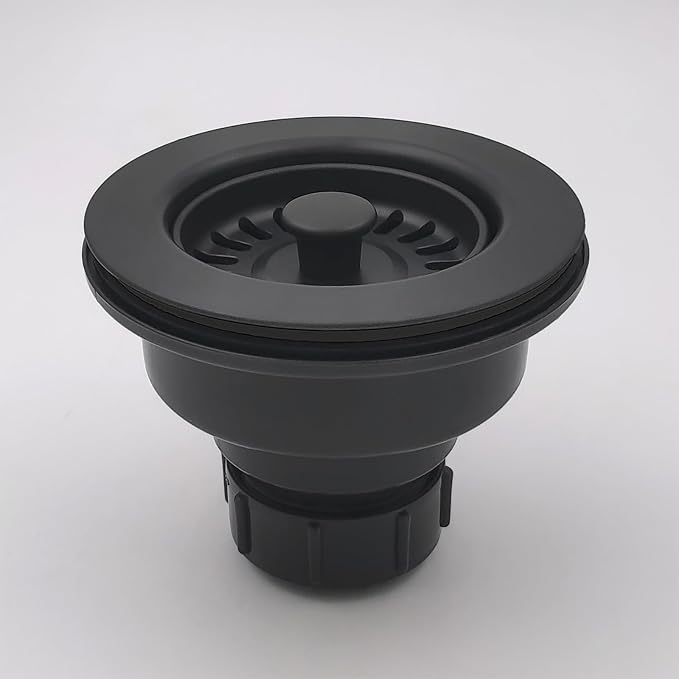EADOT 3-1/2 Inch Polymer Black Sink Drain Assembly - Image 3