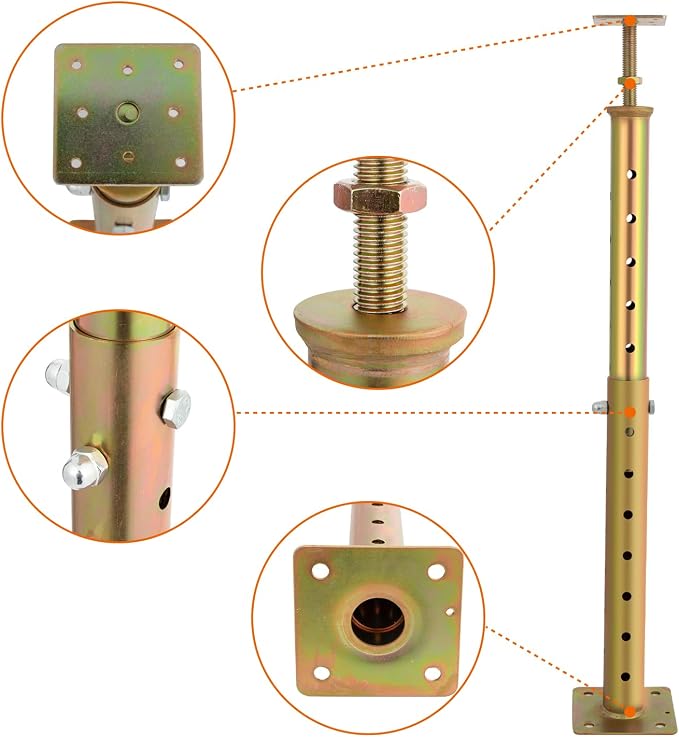 2 Pcs Adjustable Basement Floor Jack, Floor Joist Screw Jack - Image 5