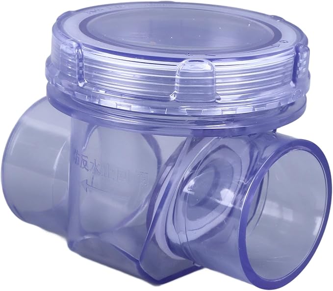 Inline One Way Non Return Valve, 5cm / 2 PVC Inline Check Valve Backwater Non by Eujgoov