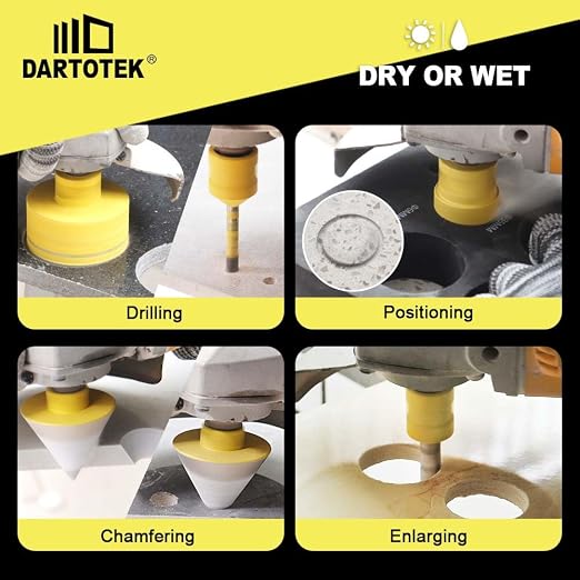 Diamond Core Drill Bits Set 10PCS Tile Hole Saw Kit - Image 4