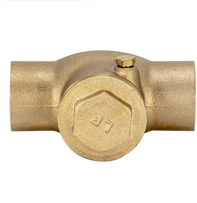 Eastman Brass Swing Check Valve, 3/4 Inch Copper Sweat, Brass Plumbing Fitting - Image 4