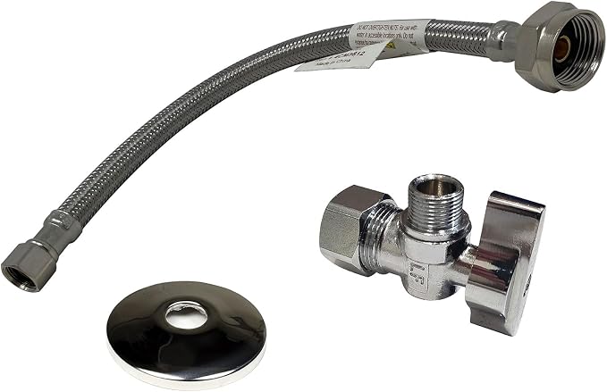 Complete Toilet Shut-Off Kit, 1/2" NOM x 3/8" OD by Unknown