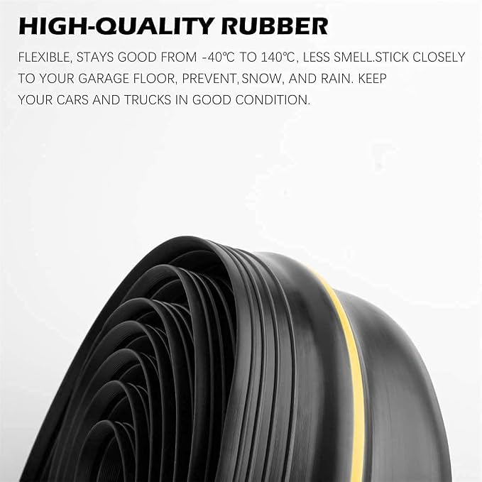 Papillon Garage Door Bottom Seal Strip, Weatherproof EPDM Rubber Threshold - Image 4