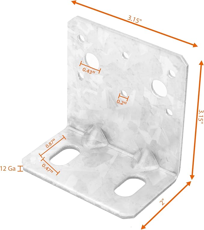 10 Pcs 4x4 Post Base Bracket - Image 2
