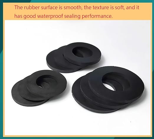 140 Pieces 7 Size Black Flat Rubber Gasket Assortment Kit, Heavy Duty Rubber - Image 6