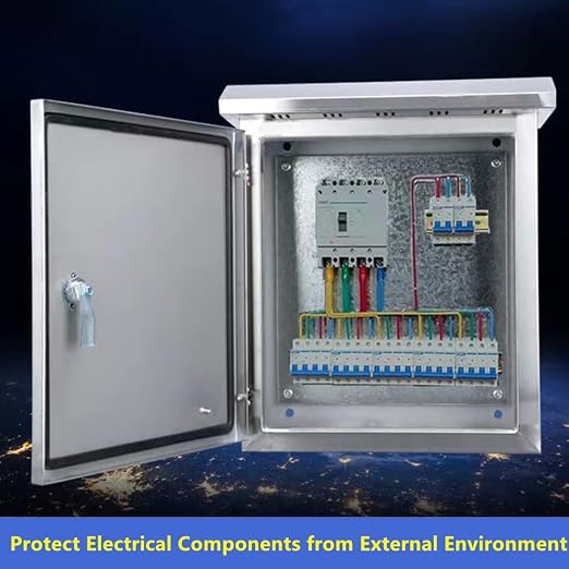 304 Stainless Steel Electrical Box 20'' x 16'' x 8'' Outdoor Electrical - Image 2