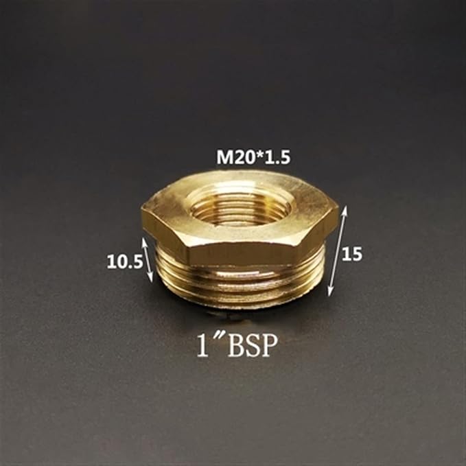 5PCS Brass Reducer Bushing M10 M14 M20 Metric Male to Female Thread Reducing - Image 2