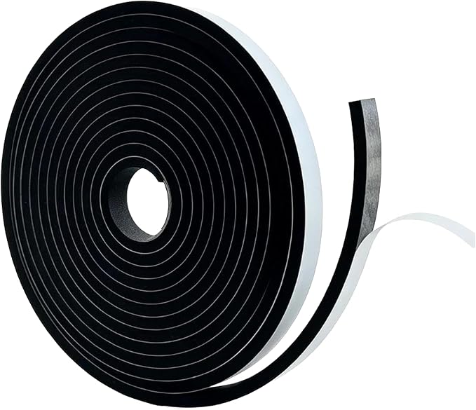 1/4inch Wide x 1/8inch Thick Closed Cell Foam Weatehr Stripping Tape, 33Ft | by Unknown