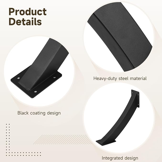 2 Pcs Heavy Duty 45 Degree Angle Support Brackets - Image 4