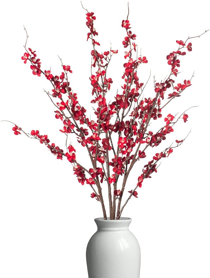 Ammyoo 4Pcs Cherry Blossom Branches Artificial Flowers by Ammyoo