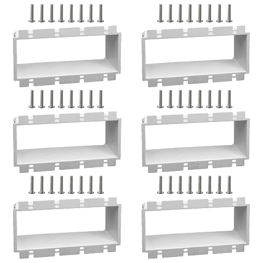 4-Gang BE4 Non-Metallic Electrical Power Outlet Box Extender, 6 Pack | ETL by XGGYA
