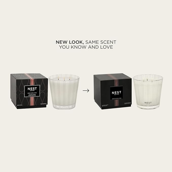 NEST New York Scented 3-Wick Candle, Rose Noir & Oud - Image 2