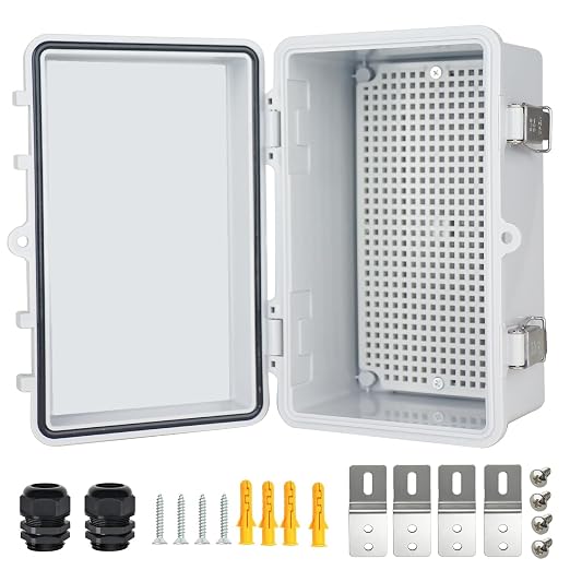 Electrical Junction Box, IP67 Waterproof Outdoor Box ABS Plastic Enclosure by Qukipet