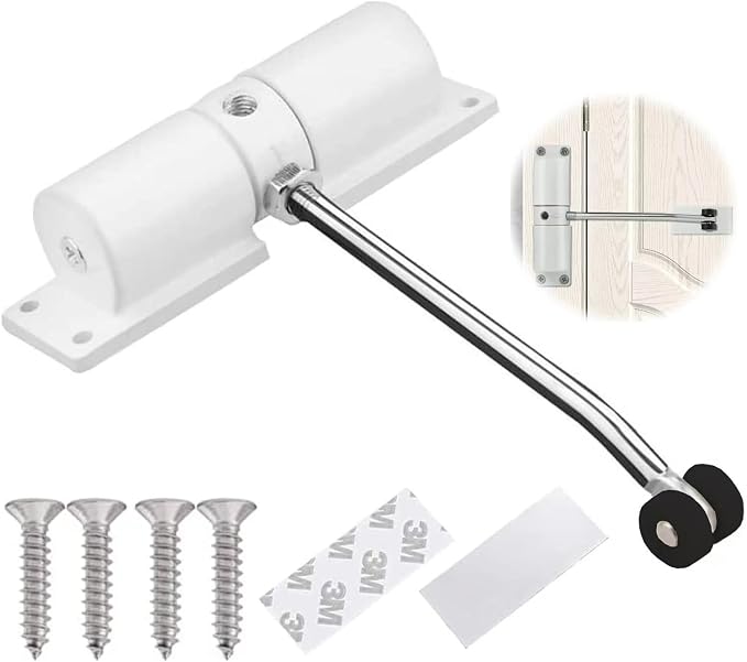Automatic Door Closer, 30 kg Zinc Alloy Safety Spring Door Closer by Houlibify