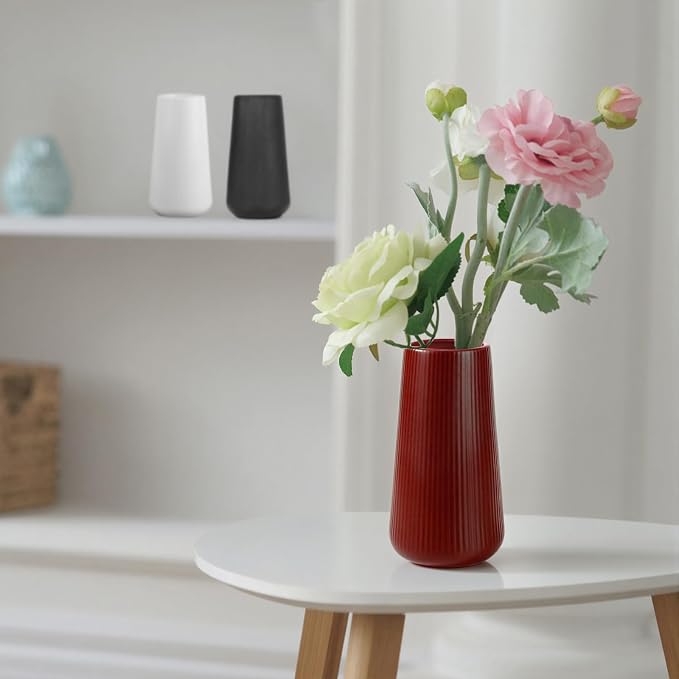 Ceramic Vase, GUKJOB Small Cute Flower Vase - Image 4
