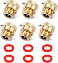 6 Pack Brass 3/4" Inch GHT Hose Bibb Backflow Preventer Vacuum Breaker | by LitOrange