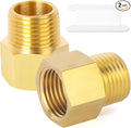 GASHER 2PCS Brass Pipe Fitting, 1/4-Inch Male Pipe x 3/8-Inch Female Pipe by GASHER