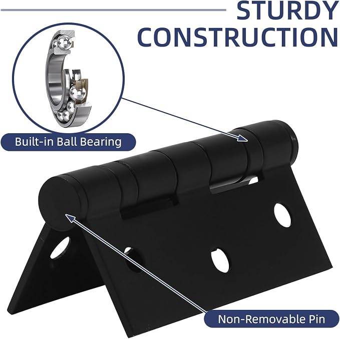 6 Pack Ball Bearing Door Hinges - Image 4