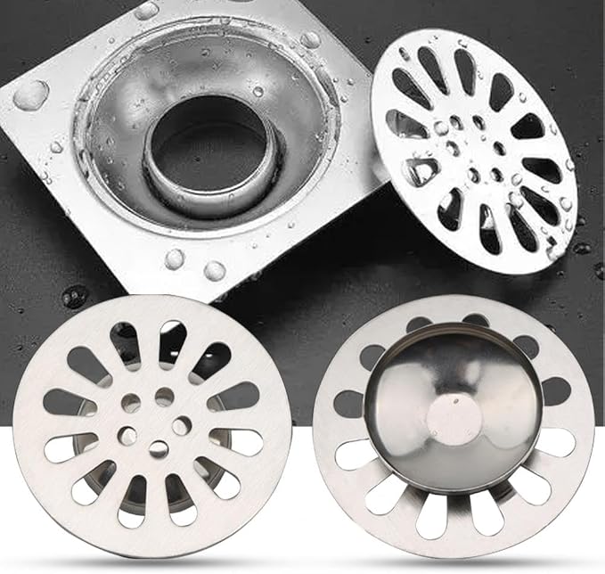 1pc Silver Square Floor Drain - Image 5