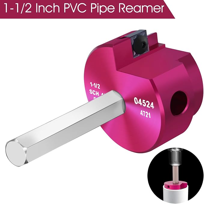PVC Fitting Saver 1 1/2 Inch Head, PVC Pipe Reamer Socket Saver | PVC Reamer - Image 3