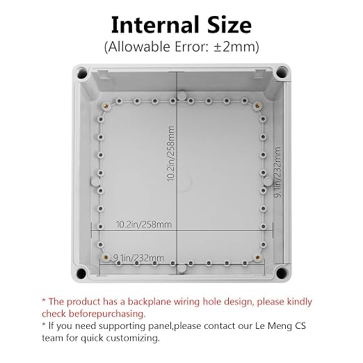 Waterproof Dustproof IP67 Junction Box DIY Case Enclosure Gray 11 x 11 x 7.1 - Image 3