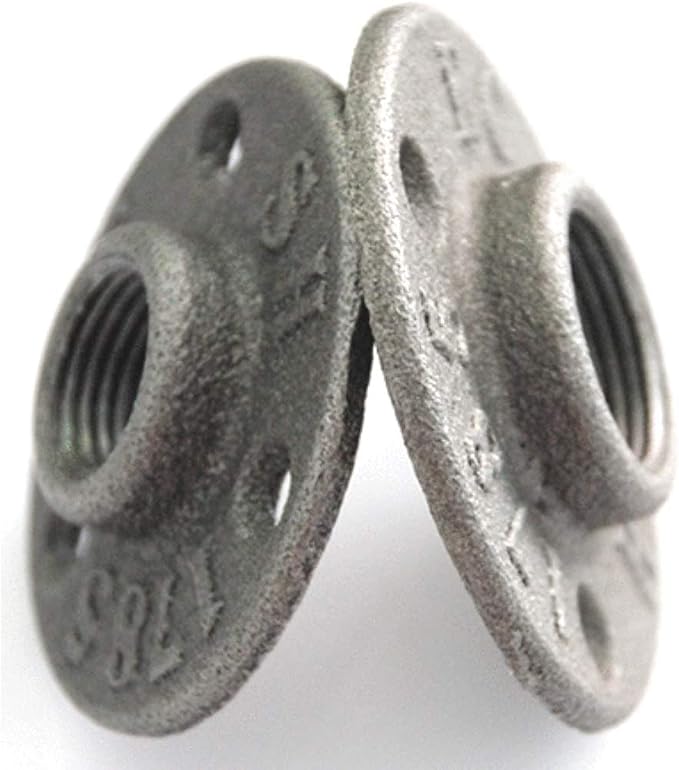 2Pack Inch Floor Flange Cast Iron Pipe Floor Threaded Pipe Fitting Industrial - Image 7