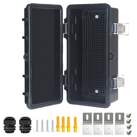 Electrical Junction Box, IP67 Waterproof Outdoor Box ABS Plastic Enclosure by Qukipet